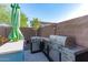 Outdoor kitchen with stainless steel appliances and built-in grill at 9503 W Jj Ranch Rd, Peoria, AZ 85383