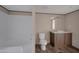 Bathroom featuring granite countertop vanity, and modern tub-shower at 52089 W Organ Pipe Rd, Maricopa, AZ 85139