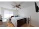 Bedroom with hardwood floors and a double bed at 4833 N 69Th Dr, Phoenix, AZ 85033