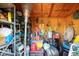 Interior of a storage shed, well-stocked with various tools and equipment at 4833 N 69Th Dr, Phoenix, AZ 85033