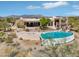 Lovely backyard featuring a private pool, spa and patio, perfect for outdoor living at 9853 E Sundance Trl, Scottsdale, AZ 85262