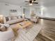 Bright living room featuring hardwood floors, comfy seating, and a stylish coffee table at 1509 N Iowa St, Chandler, AZ 85225