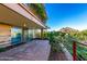 Private patio with mountain views and tiled flooring at 7117 E Rancho Vista Dr # 4006, Scottsdale, AZ 85251