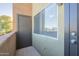 Private patio with sliding glass door and window at 1718 W Colter St # 195, Phoenix, AZ 85015