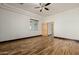 Bright bedroom with wood flooring and ceiling fan at 28301 N 154Th St, Scottsdale, AZ 85262