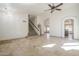 Large open living room featuring tile floors and access to other rooms in the house at 5249 E Hobart St, Mesa, AZ 85205