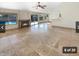 Spacious living room with fireplace and pool view at 5249 E Hobart St, Mesa, AZ 85205