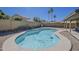 Backyard swimming pool is surrounded by desert landscaping and has a sparkling pool at 5249 E Hobart St, Mesa, AZ 85205