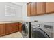 Laundry room with washer, dryer, cabinets, and sink at 691 E Elgin St, Gilbert, AZ 85295