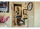 Elegant hallway with unique art and antique chair at 40903 N Harbour Town Way, Anthem, AZ 85086