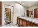 Bathroom features a tiled floor, spacious vanity, and glass-enclosed shower at 2744 S First Water Ln, Gold Canyon, AZ 85118