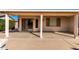 Covered patio is perfect for outdoor living, with sliding glass doors for seamless indoor-outdoor flow at 1451 E Palm Beach Dr, Chandler, AZ 85249