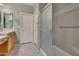 Bathroom with shower/tub combo and single vanity at 9612 E Champagne Dr, Sun Lakes, AZ 85248