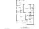 Detailed floor plan showcasing the layout of the kitchen, living room, bedrooms, and bathrooms at 7869 E Horseshoe Ln, Scottsdale, AZ 85250