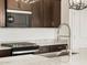Granite countertop and stainless steel appliances in this gourmet kitchen at 3337 E Alexander Dr, San Tan Valley, AZ 85143
