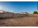 Backyard with block wall and open space at 1952 N 103Rd Dr, Avondale, AZ 85392