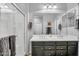 Bathroom with double vanity and large shower at 12368 W Running Deer Trl, Peoria, AZ 85383