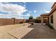 Large backyard with gravel and brick pavers at 1245 N Compton Cir, Mesa, AZ 85207