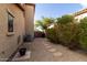 Side yard with gravel pathway and landscaping at 1245 N Compton Cir, Mesa, AZ 85207