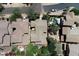 Top down aerial view of homes with backyard pools, landscaping, and patios at 35202 N 30Th Dr, Phoenix, AZ 85086