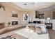 Spacious main bedroom with fireplace and sitting area at 12943 E Corrine Dr, Scottsdale, AZ 85259