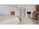 Neutral bedroom with carpet, ceiling fan, closet and exterior door at 1729 Leisure World --, Mesa, AZ 85206