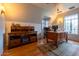 Bright home office features built-in wood cabinetry and hardwood floors at 363 E Monte Vista Rd, Phoenix, AZ 85004