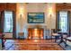 Living room featuring a fireplace and hardwood floors at 363 E Monte Vista Rd, Phoenix, AZ 85004