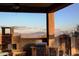 Relaxing patio with stunning mountain views at sunset at 30813 N 138Th St, Scottsdale, AZ 85262