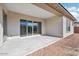 Covered patio with sliding glass doors, ideal for outdoor relaxation at 22837 E Alyssa Rd, Queen Creek, AZ 85142