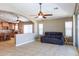 Open-concept living area features tile floors and easy access to kitchen, creating an inclusive space at 786 W Jahns Dr, Casa Grande, AZ 85122
