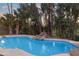 A beautiful pool area with mature landscaping and rock features at 760 N Ithica St, Gilbert, AZ 85233