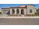 Inviting single-story home featuring a terra cotta tile roof and a meticulously landscaped front yard at 11691 N Luckenbach St, Surprise, AZ 85388