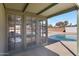 Enjoy outdoor living with this large backyard pool, accessible via glass paneled patio doors at 2246 W Mulberry Dr, Phoenix, AZ 85015