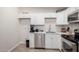 Modern kitchen with white cabinets and stainless steel appliances at 3646 N 69Th Ave # 60, Phoenix, AZ 85033