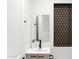 Modern bathroom with contemporary vanity and patterned tile at 5919 N 45Th St, Phoenix, AZ 85018