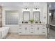 Elegant bathroom with double vanity and soaking tub at 5919 N 45Th St, Phoenix, AZ 85018