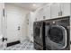 Bright laundry room with washer, dryer, and ample storage at 5919 N 45Th St, Phoenix, AZ 85018