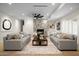 Spacious living room featuring a fireplace and comfortable seating at 5919 N 45Th St, Phoenix, AZ 85018
