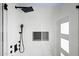 Clean and modern shower with geometric tile and fixtures at 5919 N 45Th St, Phoenix, AZ 85018