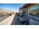 Private patio with seating area and mountain views at 1622 E Nighthawk Way, Phoenix, AZ 85048