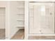 Bathroom with shower, shelving and tiled floor at 36954 W La Paz St, Maricopa, AZ 85138