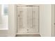 Large walk in shower with glass enclosure and tile flooring at 37406 W San Clemente St, Maricopa, AZ 85138