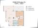 Detailed floorplan showing the layout of the 2 bedroom, 2 bathroom home at 11038 W Windsor Dr, Sun City, AZ 85351