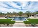 Gorgeous pool and spa featuring fire bowls and waterfall features and desert views at 8386 E Leaning Rock Rd, Scottsdale, AZ 85266
