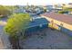 An aerial view of the home's fenced backyard, showing it is ready for landscaping and a garden at 1613 S 5Th St, Phoenix, AZ 85004