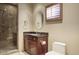 Bathroom with shower, vanity, and toilet at 8000 E Mariposa Grande Dr, Scottsdale, AZ 85255