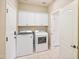Functional laundry room with lots of storage and tile flooring at 13668 W Figueroa Dr, Sun City West, AZ 85375