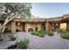 Secluded courtyard with desert landscaping and ample seating at 9216 E Sky Line Dr, Scottsdale, AZ 85262