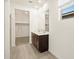Modern bathroom with double vanity and walk-in shower at 16014 W Cottontail Ln, Surprise, AZ 85387